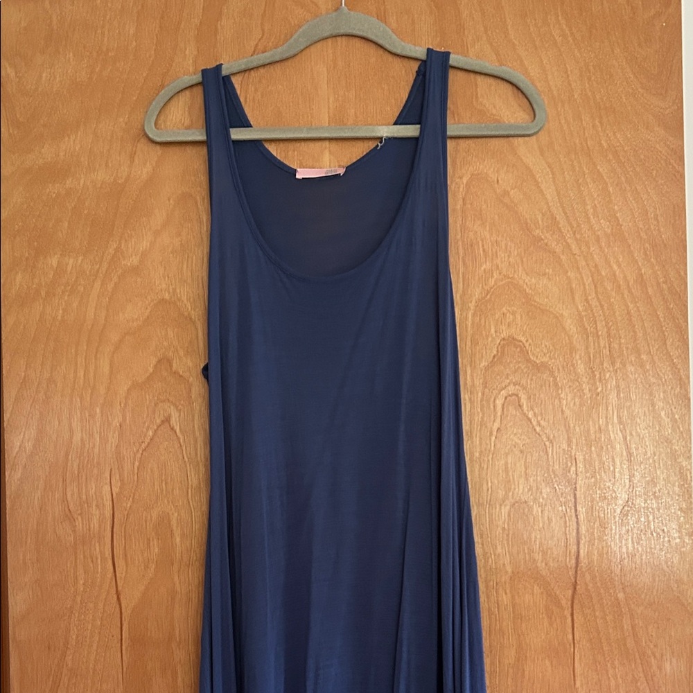 Navy high/low T Shirt Dress